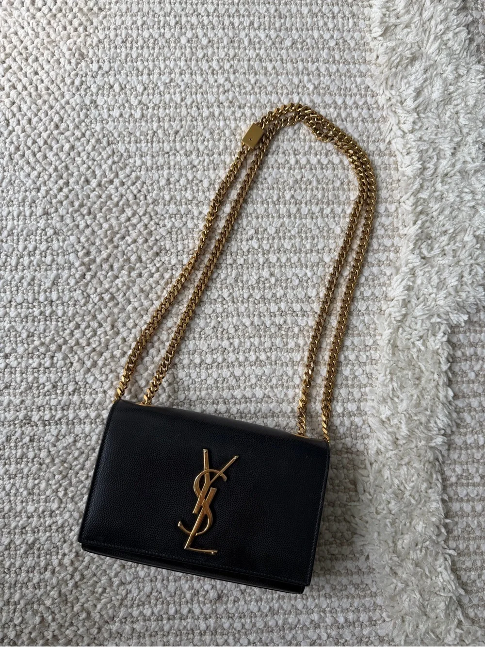 YSL Kate Small Bag - Yves Saint Laurent Kate Black Crossbody with Gold Chain